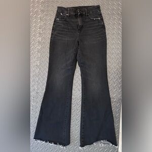 American Eagle Outfitters Curvy Black Flare Jeans size 2 short